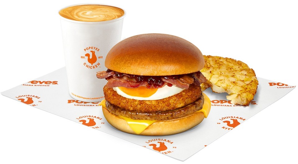 Popeyes has launched its first breakfast menu in the UK