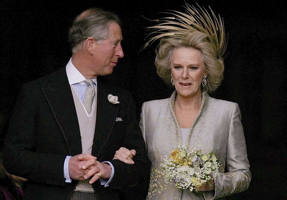 King Charles and Camilla on their wedding day