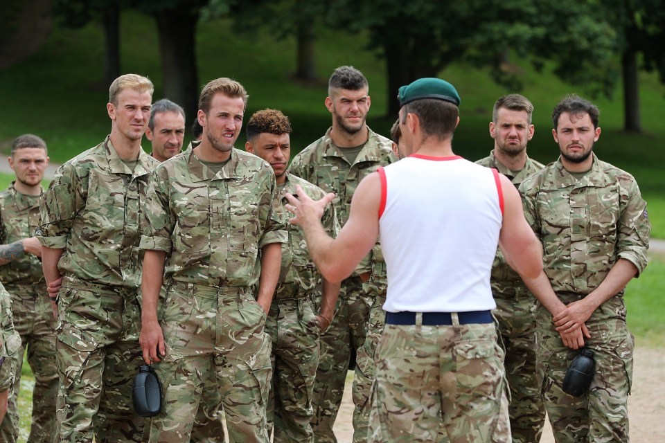 The England national team went to boot camp ahead of their last clash against Scotland