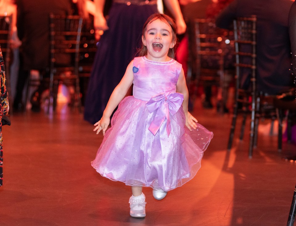 Little Evie O’Ballance, three, jumped for joy when Dr Nicola Cable accepted her Best Doctor award