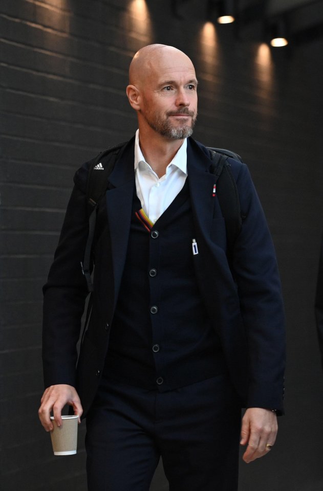 Erik ten Hag arriving at Turf Moor