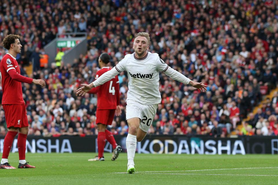 Jarrod Bowen had silenced the Kop when he equalised before the break