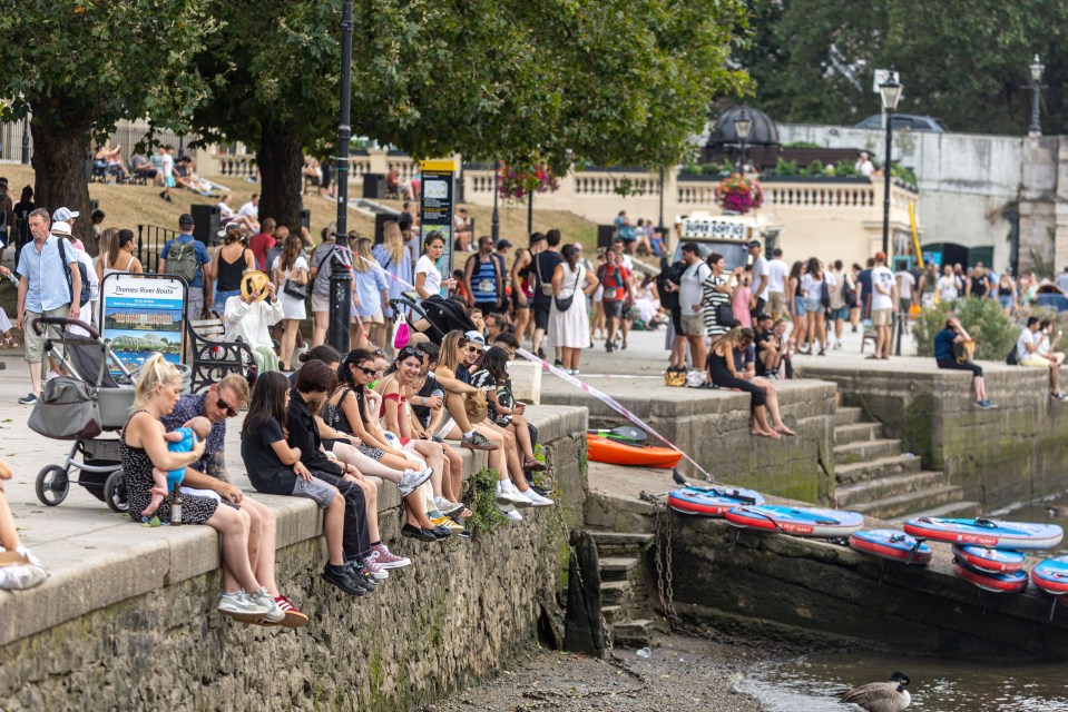 People last week were soaking up the hot sunny weather in Richmond, south-west London