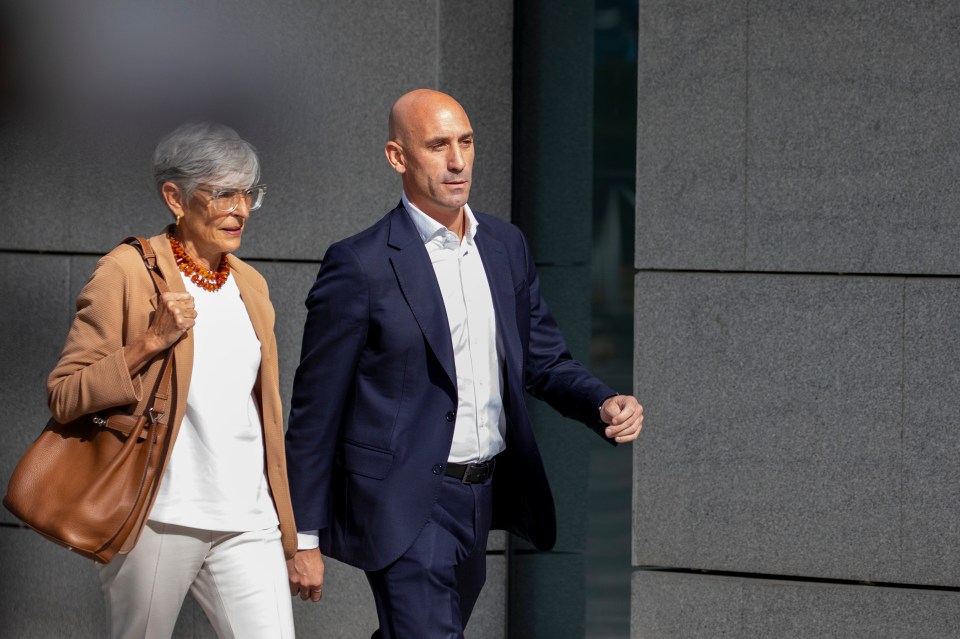 Rubiales walked beside his lawyer Olga Tubau