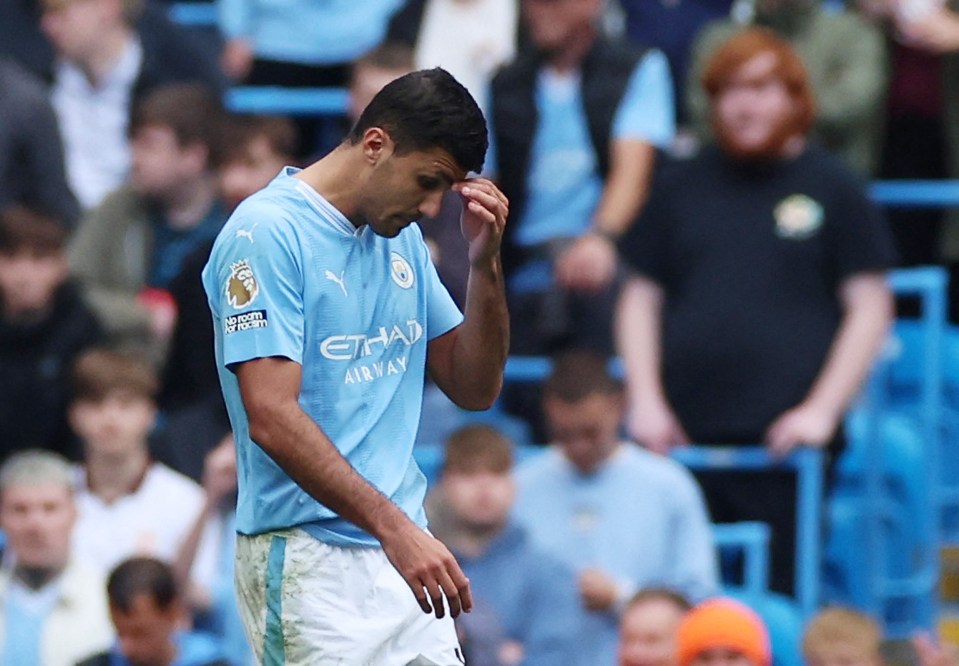 Rodri will now miss the next three domestic games