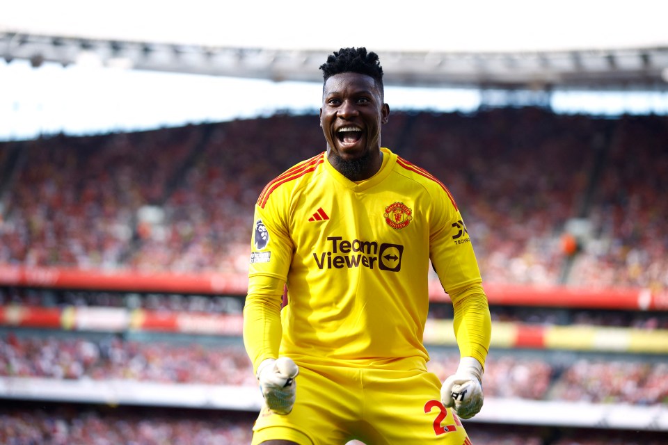 Andre Onana was in action for Man United yesterday