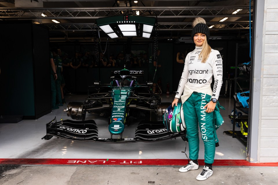 Hawkins became the first woman to test an F1 car since 2018