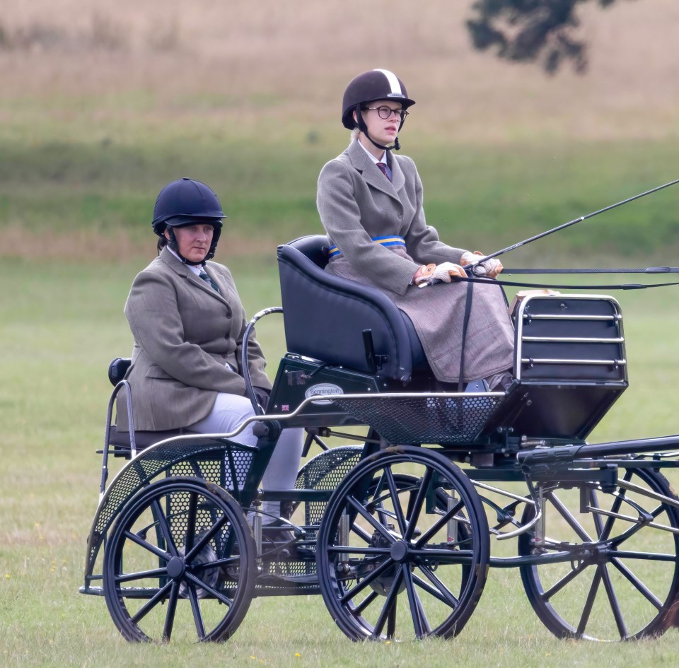 Lady Louise Windsor was seen carriage driving in the Windsor Carriage driving event on Saturday