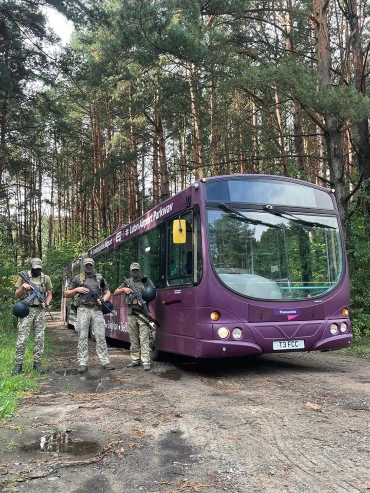 BENDY BUSES that once ferried passengers to Luton Airport have been driven to Ukraine - for use in the war against Russia., , The purple single-deckers made the 1,500-mile journey after being donated by the Go-Ahead Group, the company that owned them., , In their previous lives, the 18m-long flexible vehicles picked up holidaymakers from Luton Airport Parkway railway station before dropping them off for flights., , But one now carries battle-weary soldiers from the frontline in eastern Ukraine to rear areas for rest and recuperation, while the other transports troops around training grounds in the west of the country., , They arrived on Friday - joining a third bendy bus already operating in western Ukraine., , All three still have their Luton Airport colour schemes and signage in a bid to stop them being targeted by Vladimir Putin's forces., , The transfers were arranged by Wiltshire-based Swindon Humanitarian Aid Partnership (SHAP), which also has another single-decker working as a mobile field hospital close to the frontline and has transferred 1,300 tonnes of aid to eastern Ukraine since the start of the conflict. , , Chair Mike Bowden, a retired corporate lawyer, said: "When the Russian forces invaded Ukraine in February last year a number of us in Swindon watched the news in horror and decided that sitting on our backsides and doing nothing was not an option.