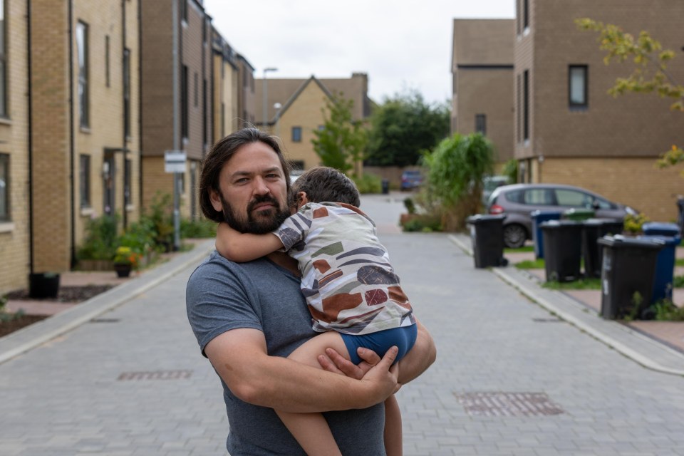 Christian Sutherland is 'frightened' by the dust because his son Cameron needs a tracheostomy tube to help him breathe