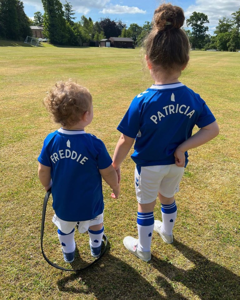 The Lampard kids in their football finest