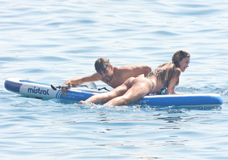 The video came just hours after Shakira's ex Pique was seen cuddling up to his new girlfriend Clara Chia on holiday