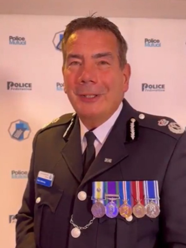 Chief Constable Nick Adderley faces allegations he is a Walter Mitty-style fantasist after he was repeatedly pictured sporting the South Atlantic Medal