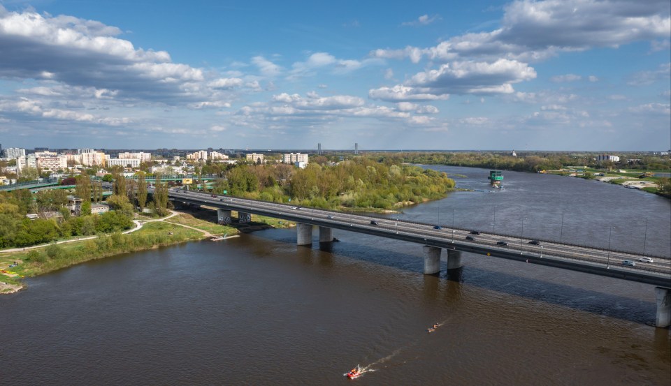 Lazienkowski Bridge in Warsaw where the tragic incident took place