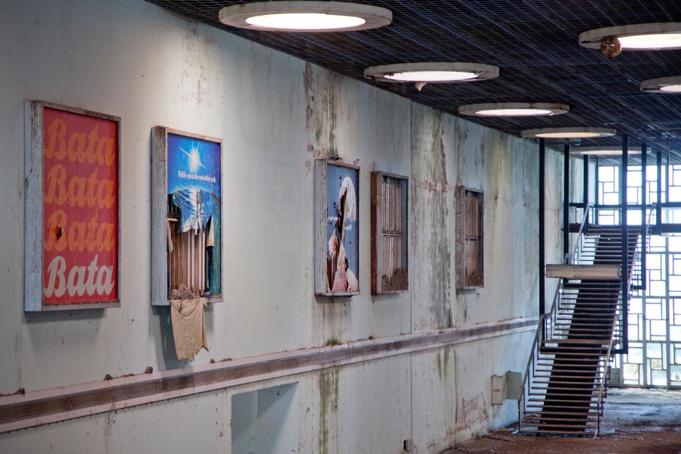 Fading posters on the walls demonstrate the airport's state