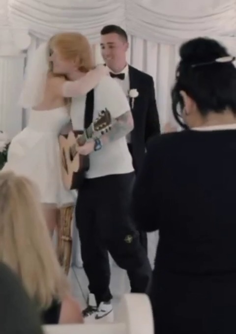 A couple had a wedding they will never forget, thanks to Ed Sheeran