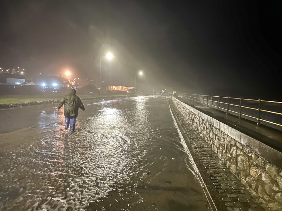 Parts of Wales was flooded on Wednesday