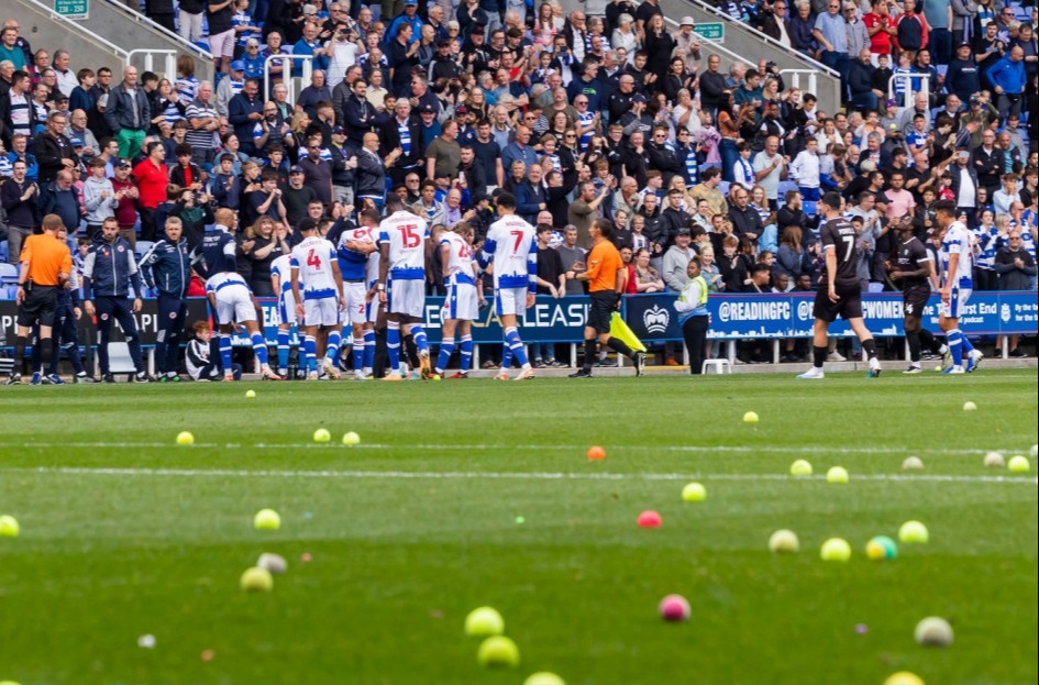 Reading's match against Burton was suspended on Saturday