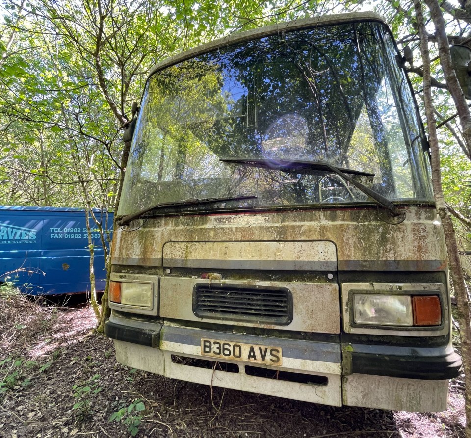 A bus and passenger coach are among the quirky cars in the hoard