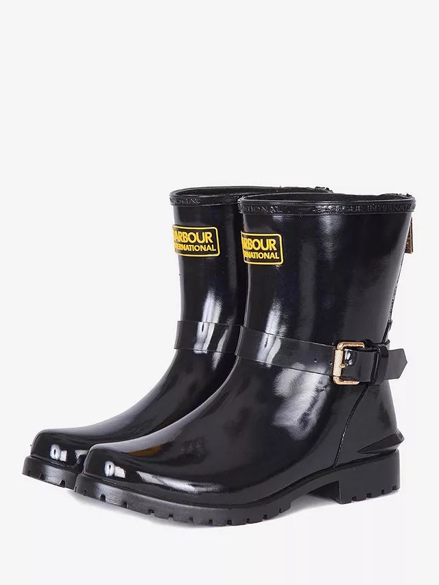 Barbour International Mugello Biker Style Wellington Boots