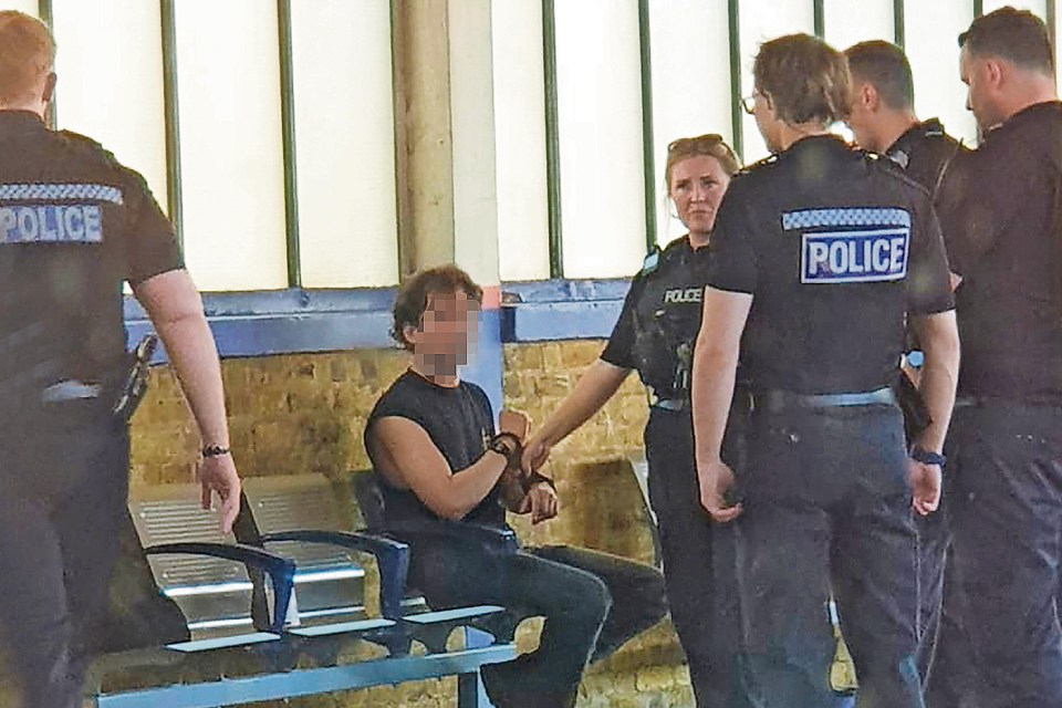 Police arrested a man who looked like the terror suspect as he waited on the platform