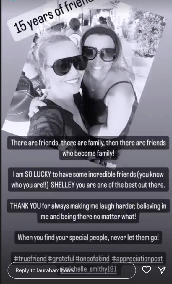 the property expert penned a sweet message to her best friend