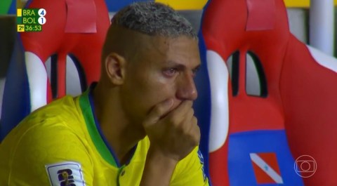 Richarlison was in tears after being substituted by Brazil at the weekend