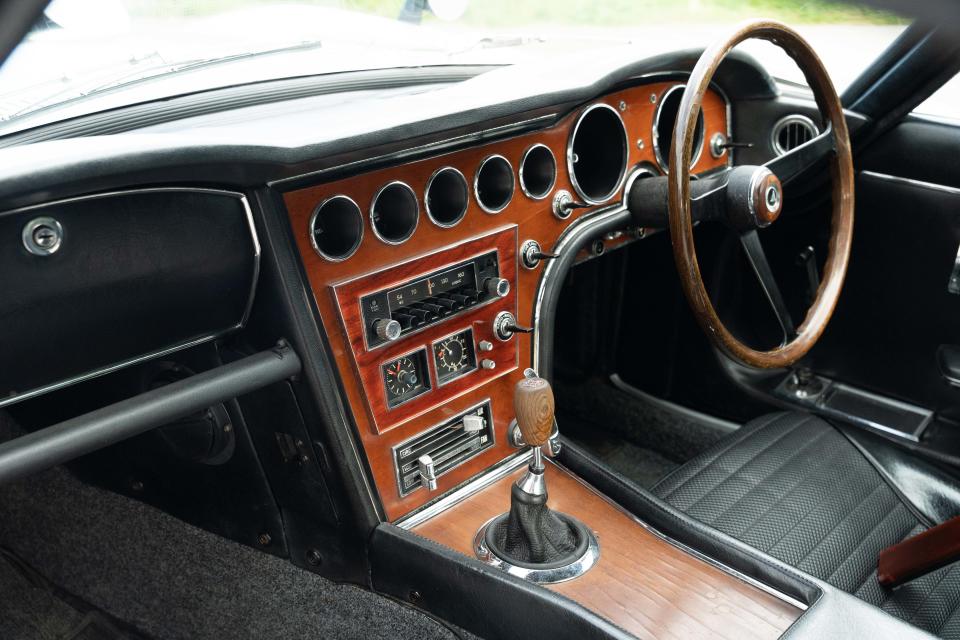 The car's luxurious interior