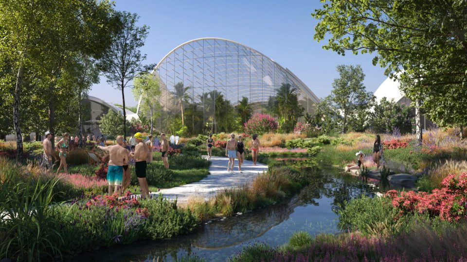 There will be a huge well-being garden with pathways through flowers and trees