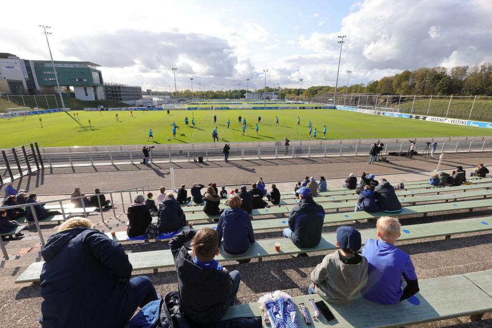 A pitch still remains at the site