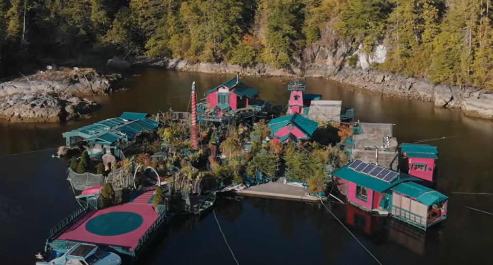 A couple spent 27 years building their own self-sufficient island home