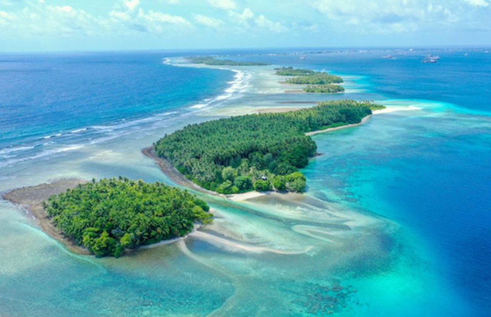 Much of the picturesque islands could be at risk with rising sea levels