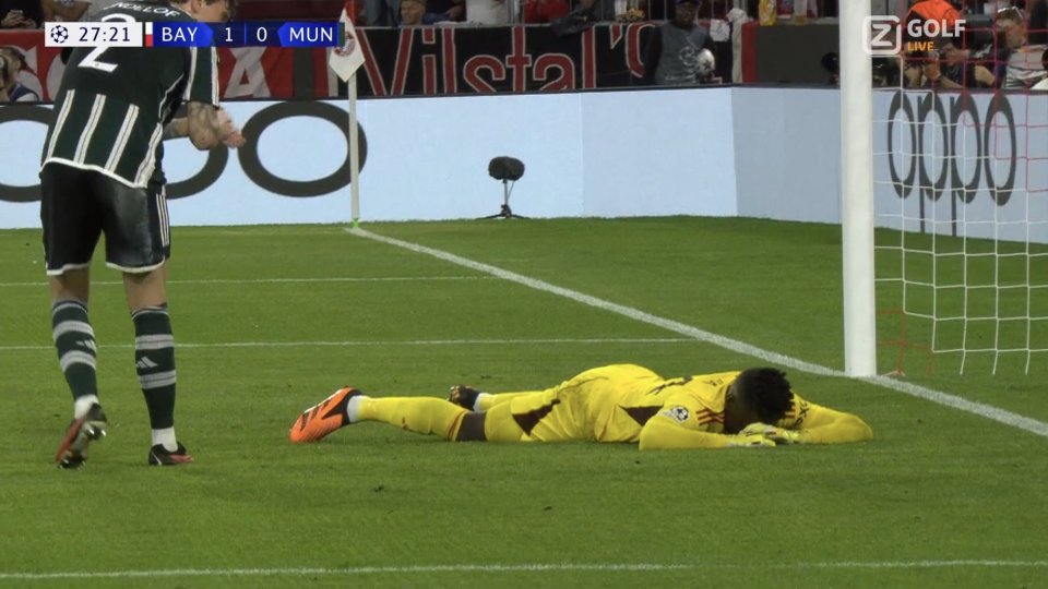 Onana was disconsolate and stayed slumped on the floor after his clanger