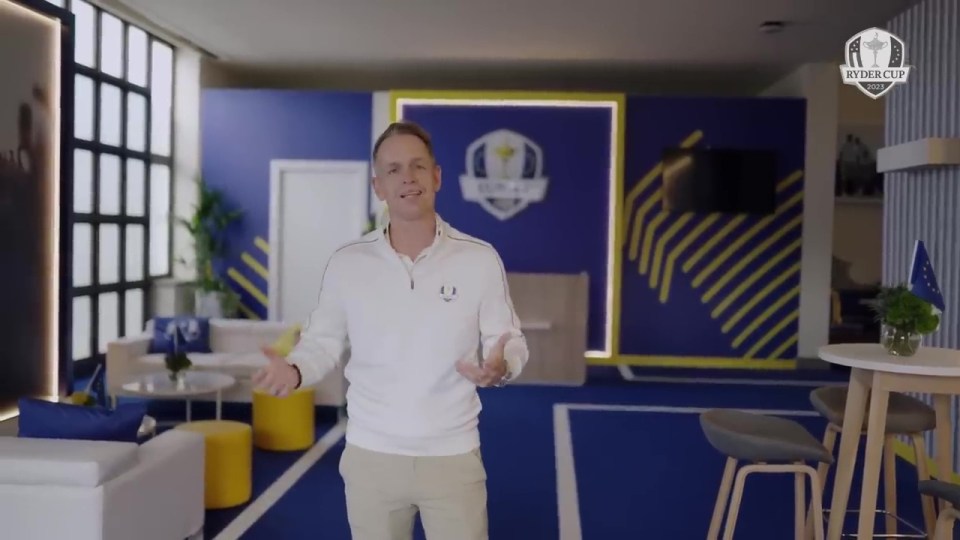 Luke Donald has given fans a tour of Europe's Team Room