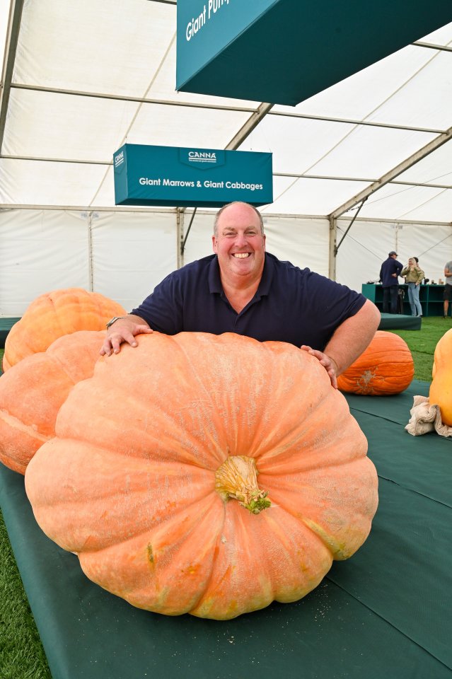 Tim Saint says he's grown his biggest pumpkin yet - and h