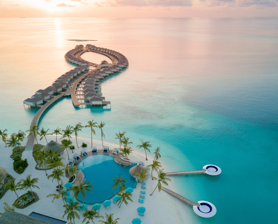 An aerial view of the splendour of Kandima Maldives