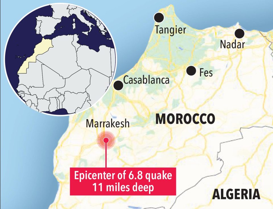 The earthquake was felt across the Mediterranean Sea over in Portugal