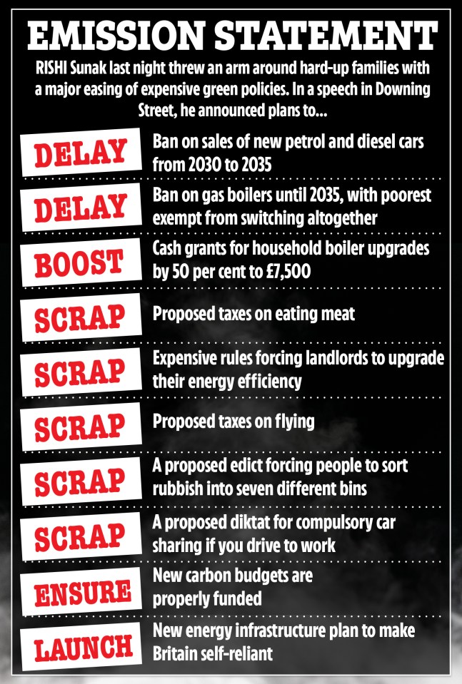 Rishi Sunak's emission statement