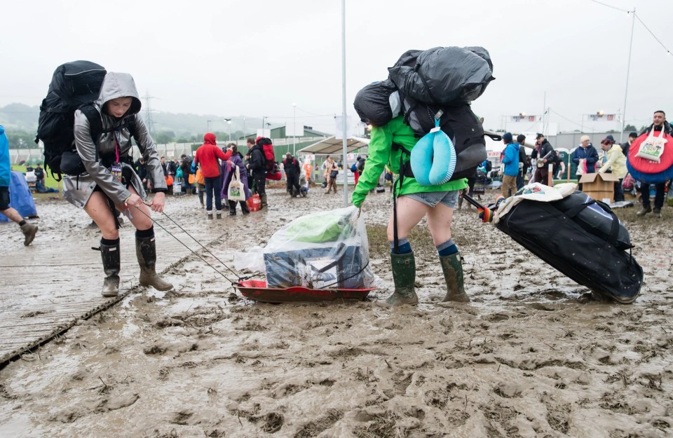 Flash floods turned the Nevada desert site into a mud bath