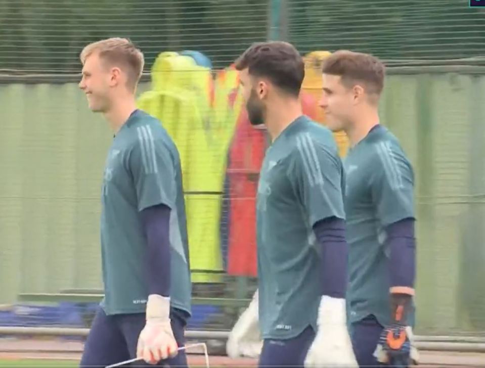 David Raya was joined by Karl Hein and James Hillson at London Colney