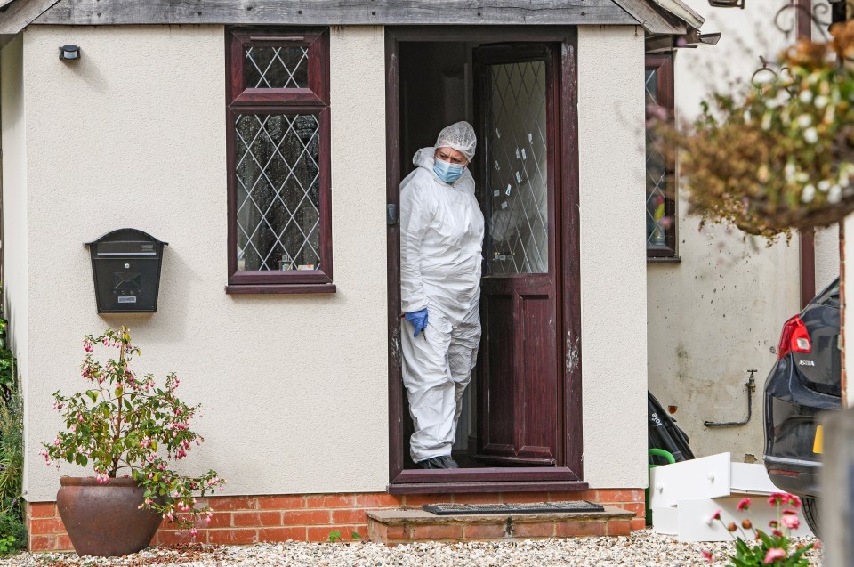 Forensic officers are combing the family home in Hampshire