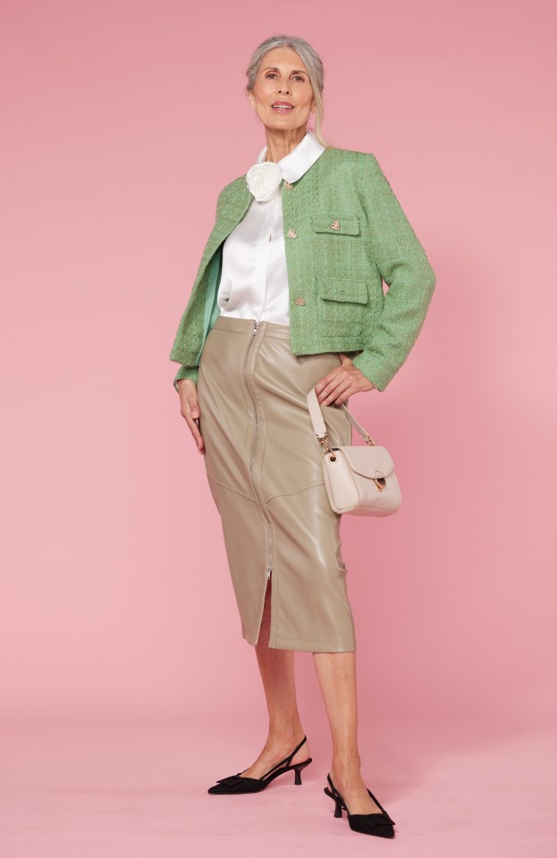 Snap up this green number from Mango for an update on the Chanel classic