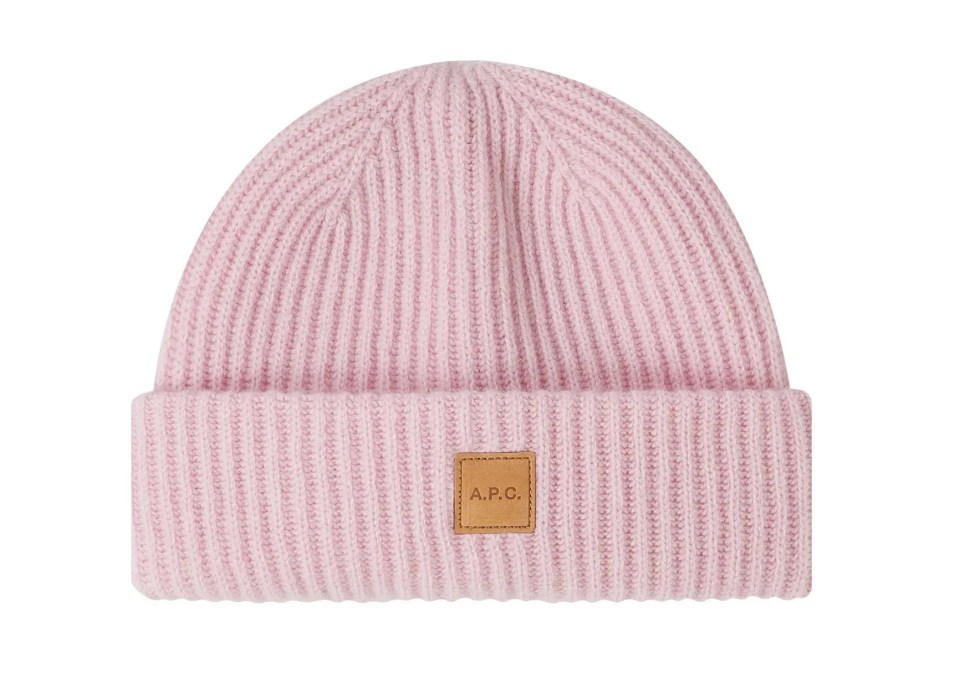 This pink beanie is £125 at APC