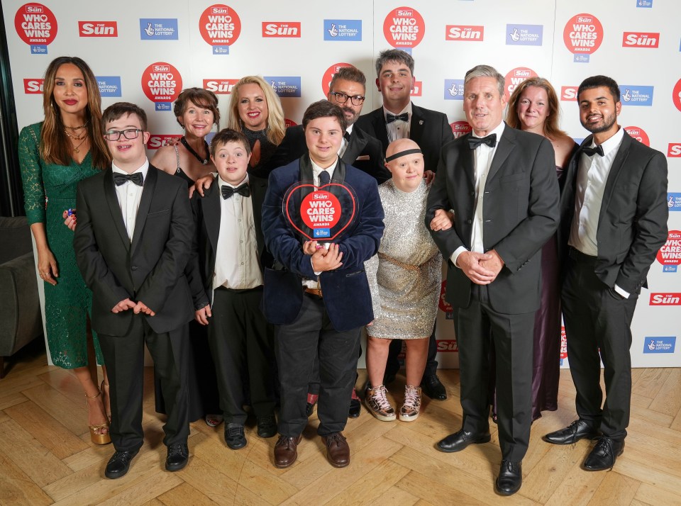 Sir Keir Starmer and Myleene Klass presented Allan Cockram with his Unsung Hero award