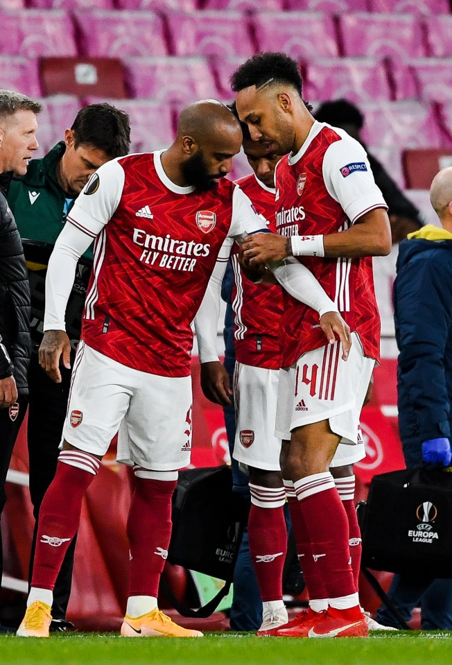 Strikers Lacazette and Aubameyang were both binned by Arteta due to their poor displays