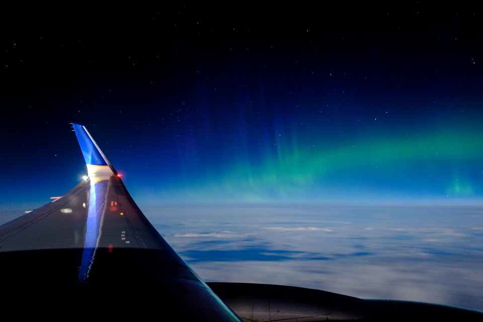 The northern lights flights take passengers to see the aurora from the air