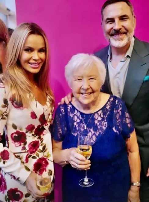 David with Amanda Holden and his mum Kathleen