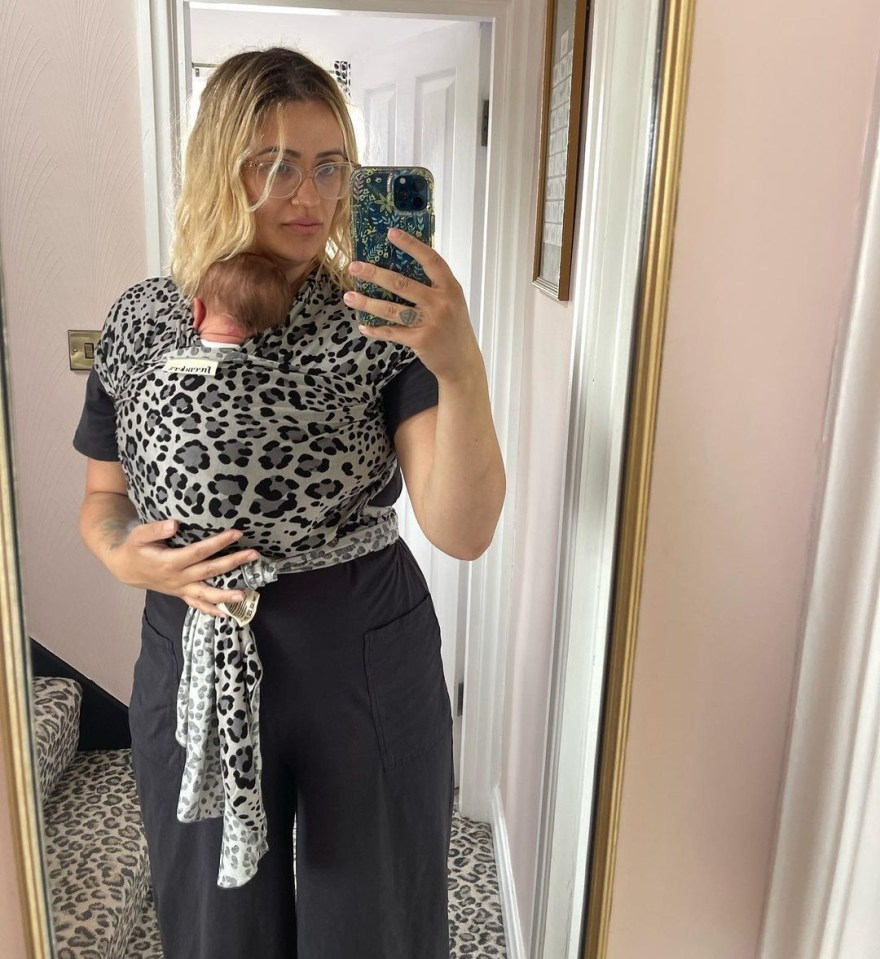 Ellie welcomed her first baby three months ago with boyfriend Nat