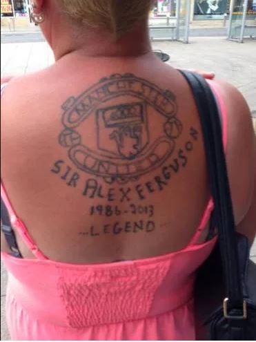 Just one of many Manchester United tattoos that have gone wrong