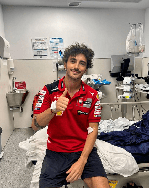 Bagnaia thanked fans from hospital for their support